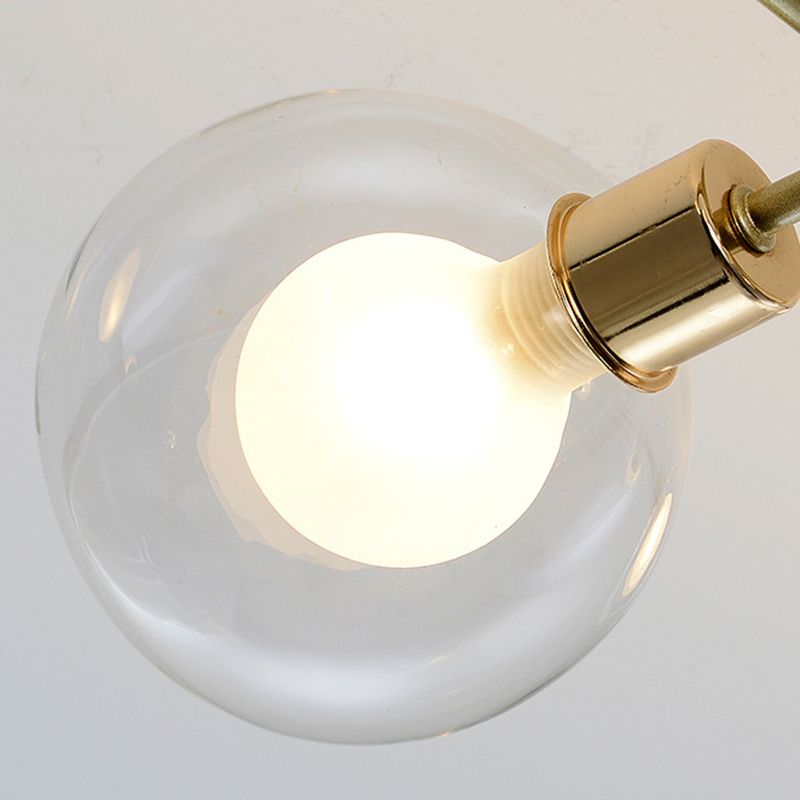 Glass Ball Flush Mount Lights Contemporary Style Multi Lights Flush Mount Fixture