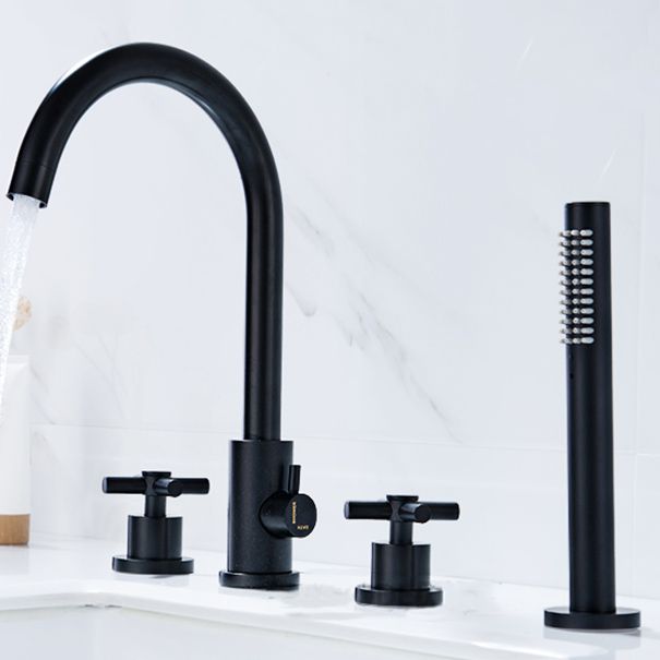 Modern Deck Mounted Tub Faucet Trim Metal Tub Faucet Trim with Hose