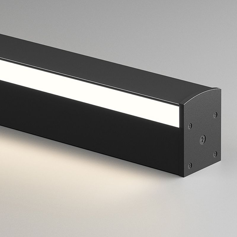 Aluminum Straight Wall Light Modern Black LED Wall Sconce for Living Room