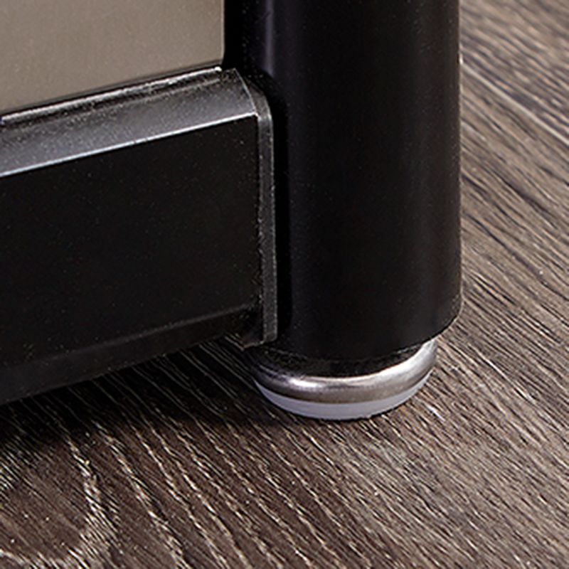 Black Curio Cabinet Modern Metal Display Stand with Locking Door