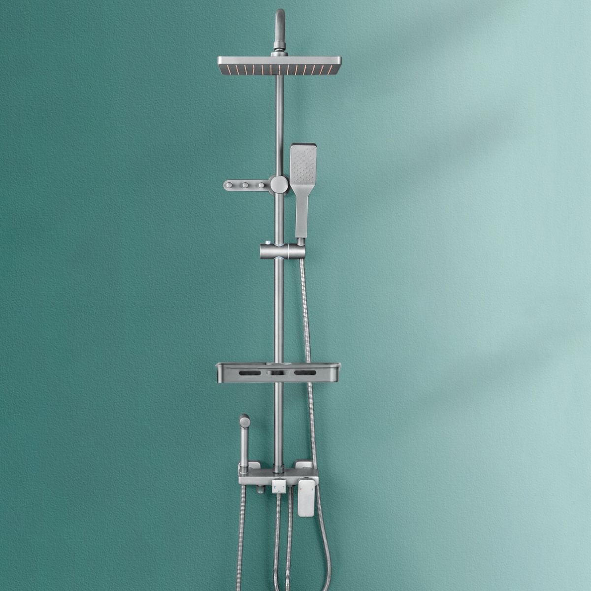 Shower System Square Adjustable Spray Pattern Massage Jet Shower System