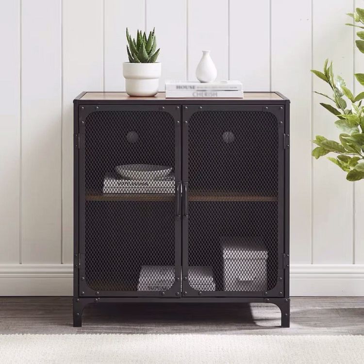 Pine Wood Kitchen Sideboard Cabinet Modern Server Cabinet with Storage