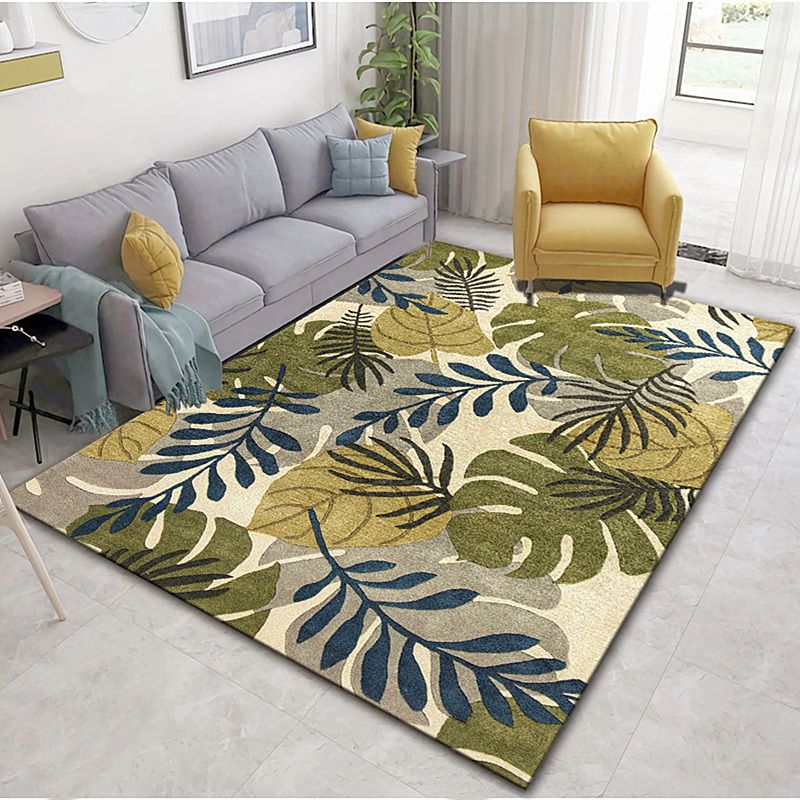 Goud modern tapijt polyester bladeren tapijt tapijt niet-slip achterste tapijt voor woningdecoratie