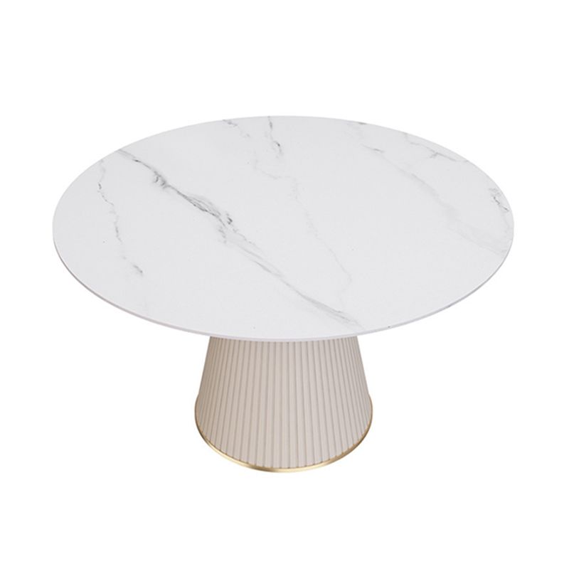 Traditional Luxury Dining Table Round Sintered Stone Dining Table for Home