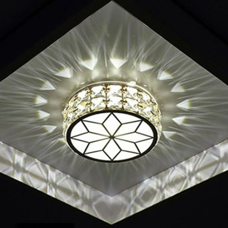 Drum Geformte Flush Mount Lighting Minimalist Crystal LED Flush Mount Halterung für den Einstiegspunkt