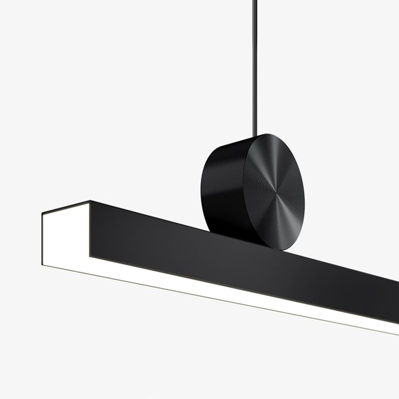 Modern Minimalist Style Linear Island Light Fixture Acrylic Chandelier Lamp