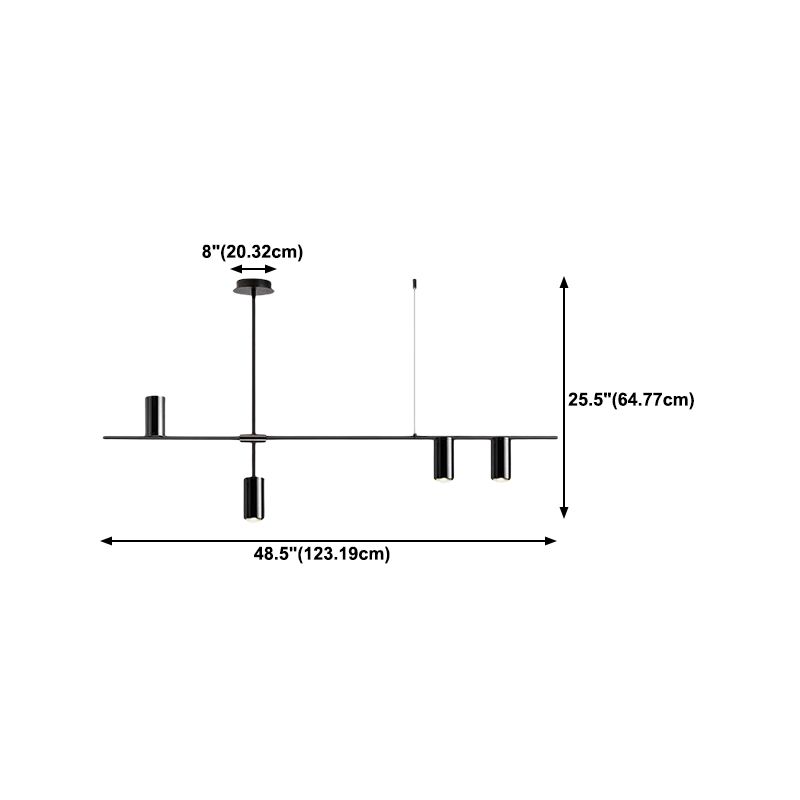 Linear 3 / 4 / 5 - Light Kitchen Island Pendant Iron Ceiling Pendant in Black / Gold