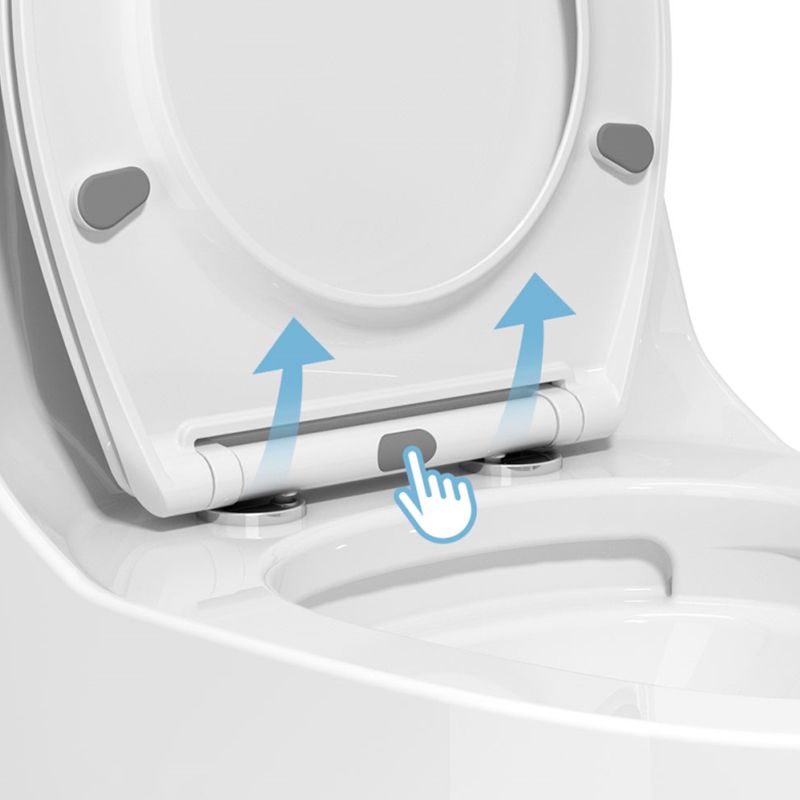 Modern Ceramic Flush Toilet Floor Mounted Urine Toilet with Slow Close Seat for Washroom