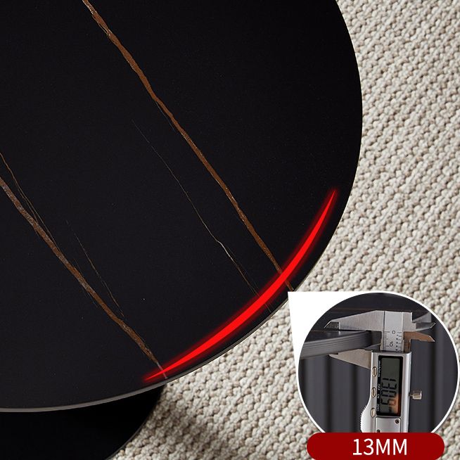 Mesa de comedor de piedra sinterizada de estilo moderno, mesa redonda con base de tulipán