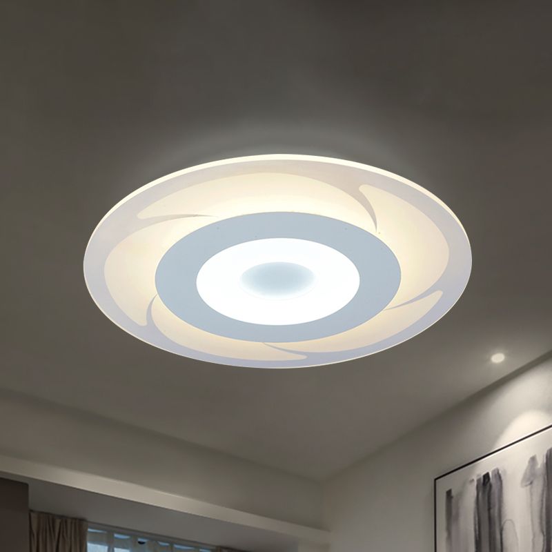 Acrylic Ultra Thin Ceiling Light Modern LED Flush Mount Light in Warm/White, 16.5"/20.5"/24.5" Wide