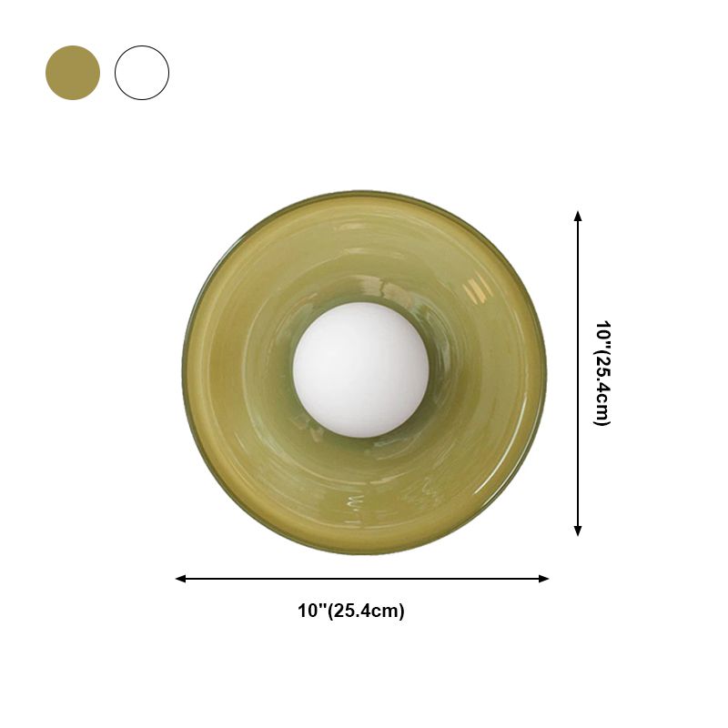 Modern Style Globe Wall Mounted Lamps Glass 1 Light Wall Sconces