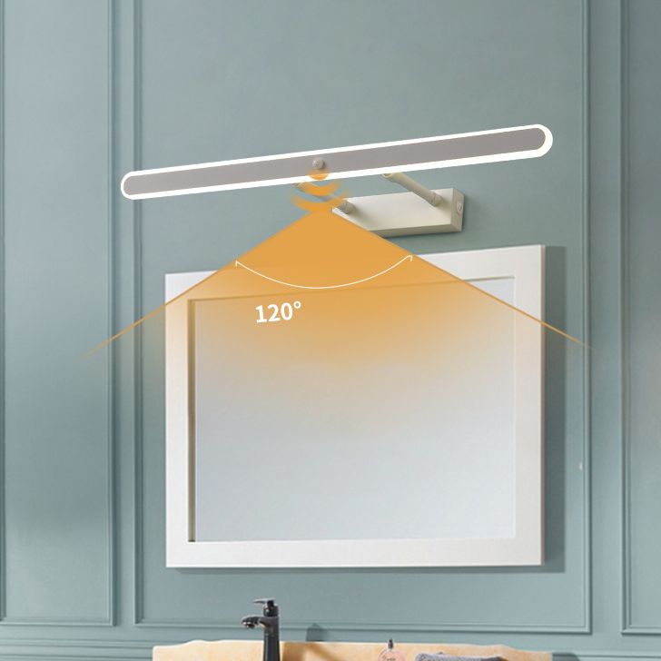 Style minimaliste moderne Améliorations d'éclairage de vanité de vanité rationalisée Idées d'éclairage de vanité acrylique pour salle de bain