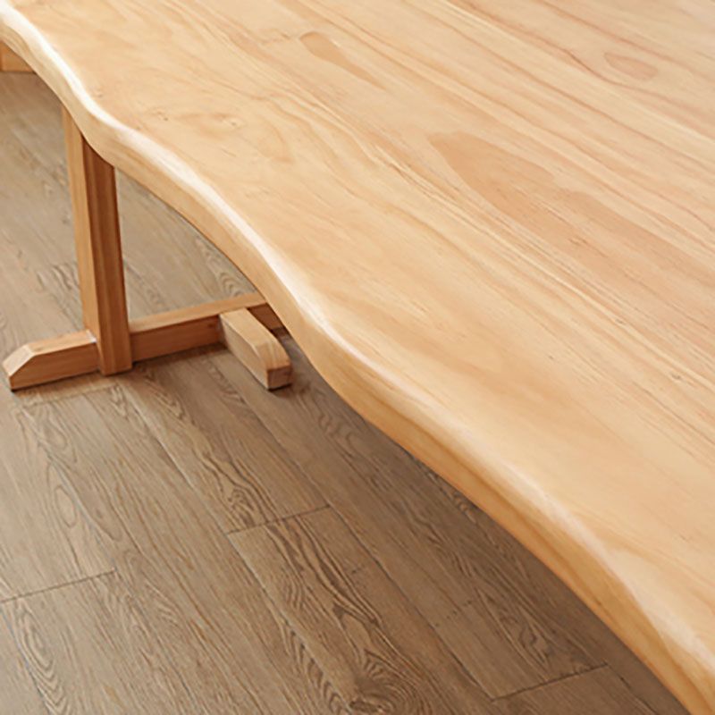 Wood Dining Table Traditional Luxury Rectangle Dining Table with Sled Base