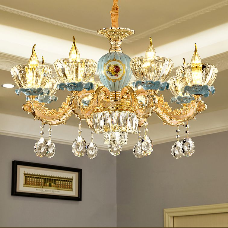Nordic Style Chandelier Light Postmodern Style Crystal Pendant Light for Living Room