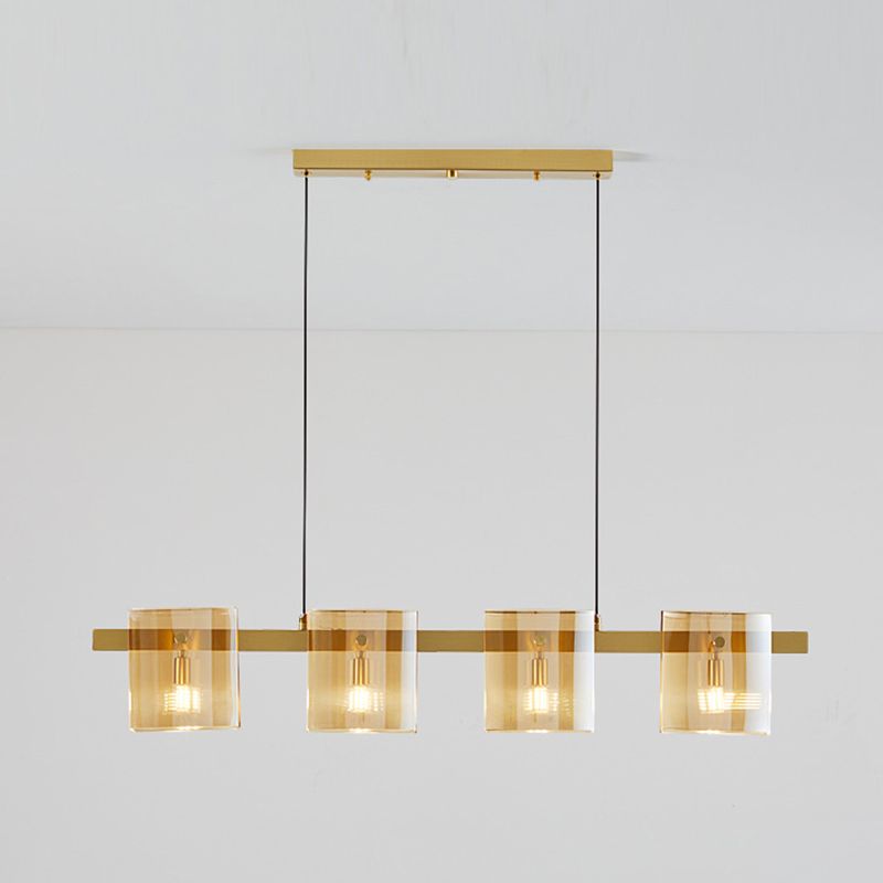 Drum de style contemporain Lumières îles Lumières Glass Island Lighting pour salle à manger