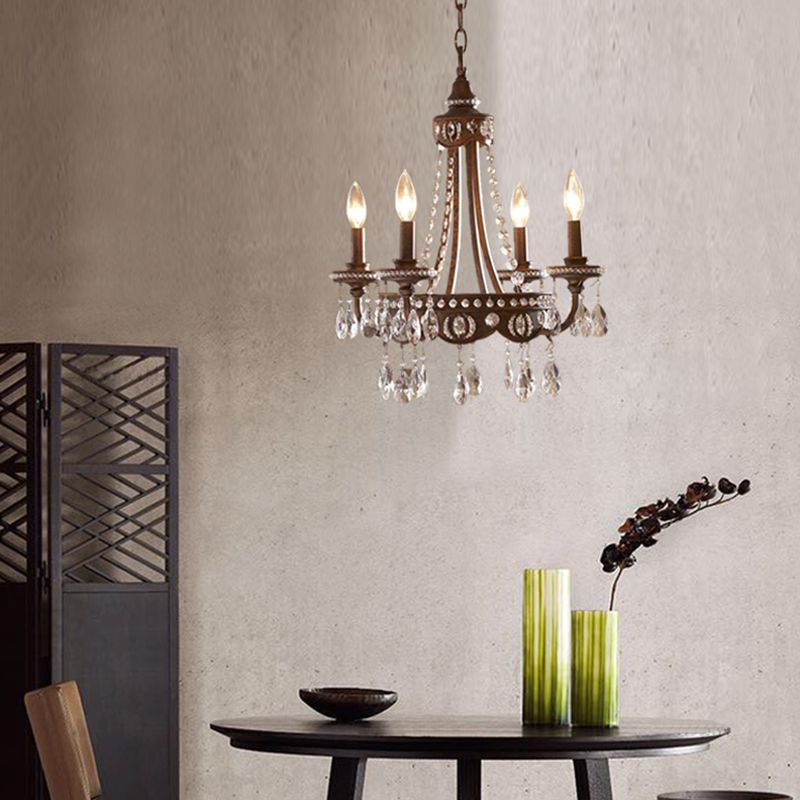 Lustre de bougie en métal Lumière nordique 4 lumières