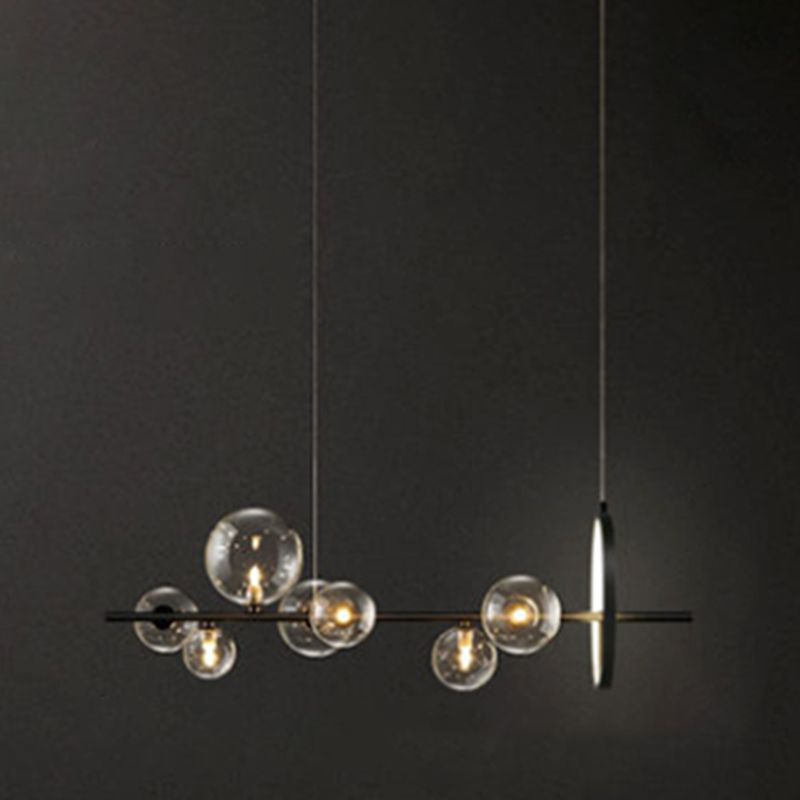 Modern Style Dining Chandelier Lamp Fixture Dining Room Glass Shade Ceiling Hanging Light