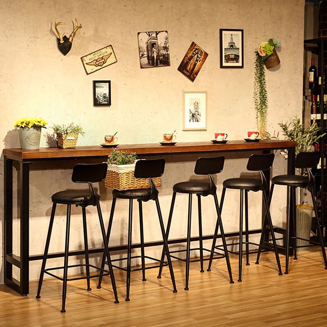 Solid Wood Counter-height Pub Table Industrial Counter Wine Table