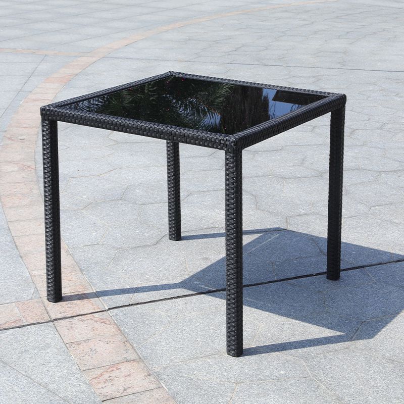 Modern Dining Set 1/5 Pieces Glass Dining Table Set for Outdoor