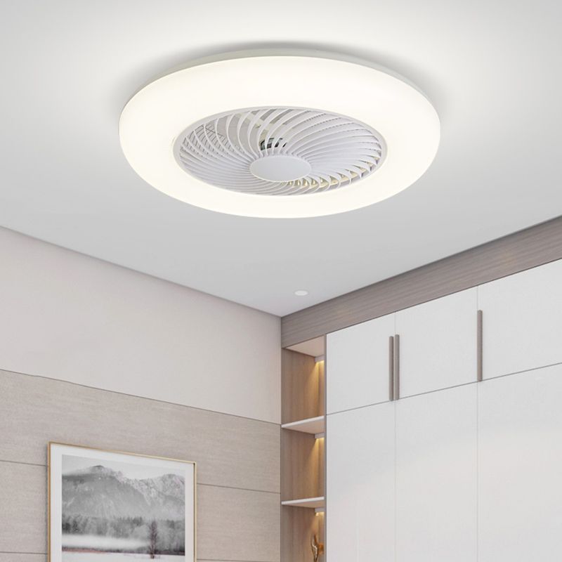 Metal Ceiling Fan Light Modern Style 1 Light Ceiling Fan Light for Dining Room