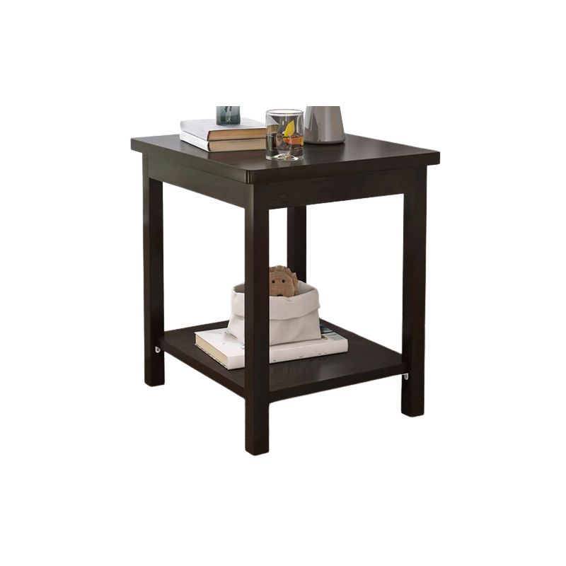 Modern Style Cocktail Table Artificial Wood Black/wood Color Square Coffee Table