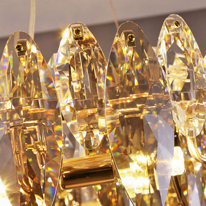 Moderne Style Radform Anhänger Kronleuchter Kristallleuchter Lichter in Grau