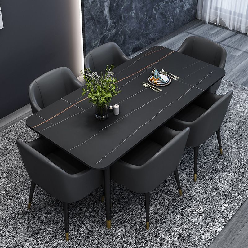 Modern 1/5/6/7 Pieces Dining Set Rectangle Stone Dining Table for Dining Room Kitchen