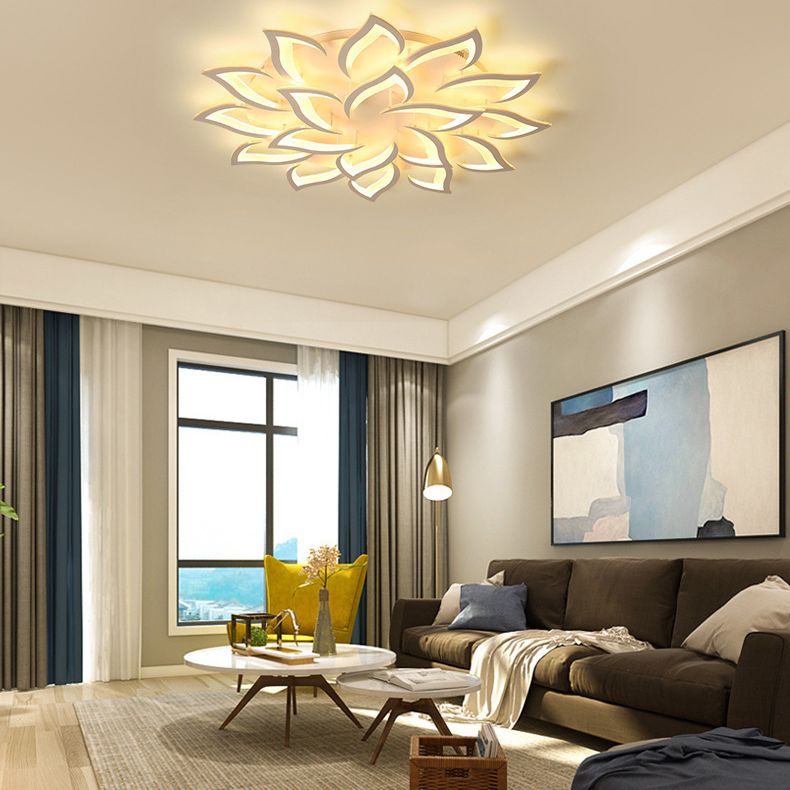 Bloemverzonken plafondlamp Modern acryl LED Wit inbouw plafondarmatuur