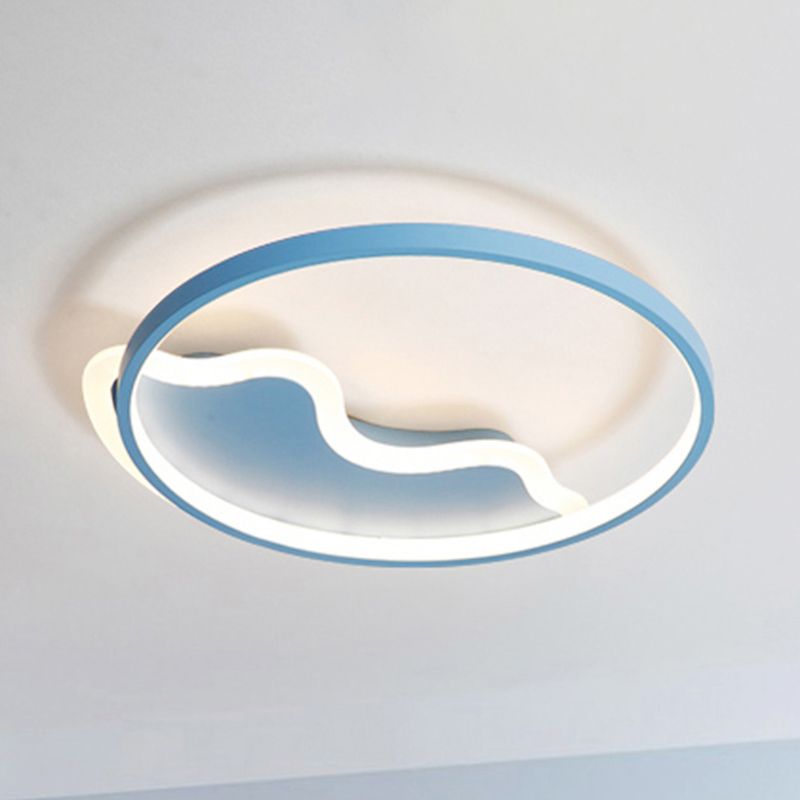 Nordic Style Mountain Flush Ceiling Light Acrylic Ceiling Lamp for Living Room Foyer