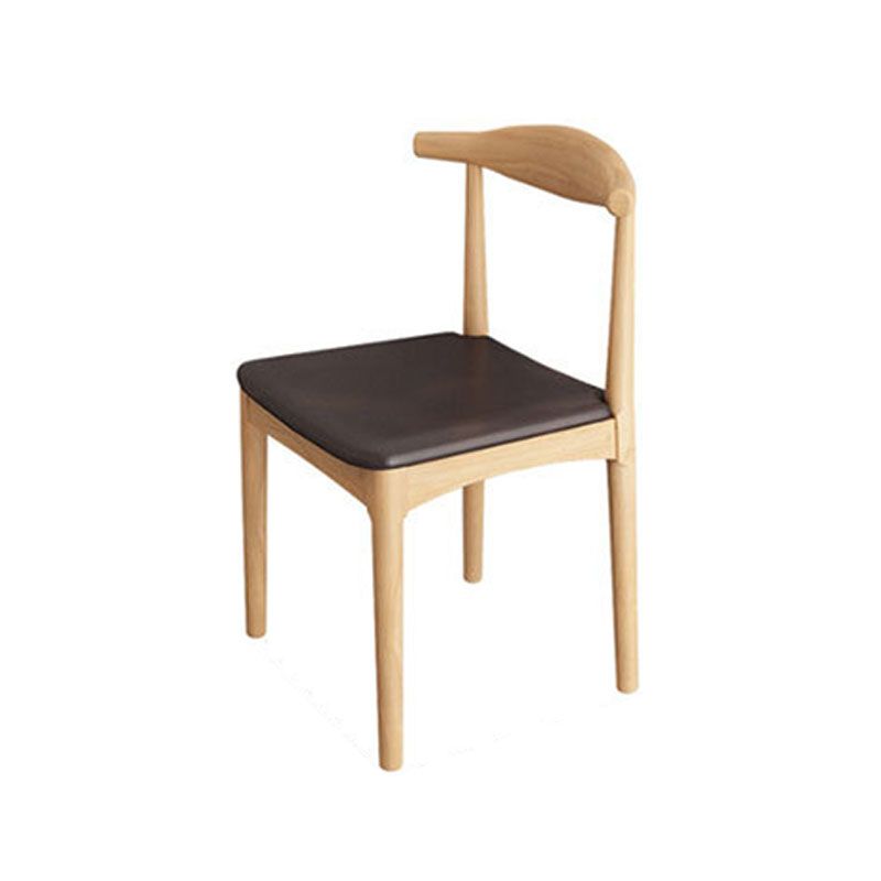 Natural Finish Solid Wood Dining Set 1/7 Pieces Modern Dinette Set with Wooden Chairs