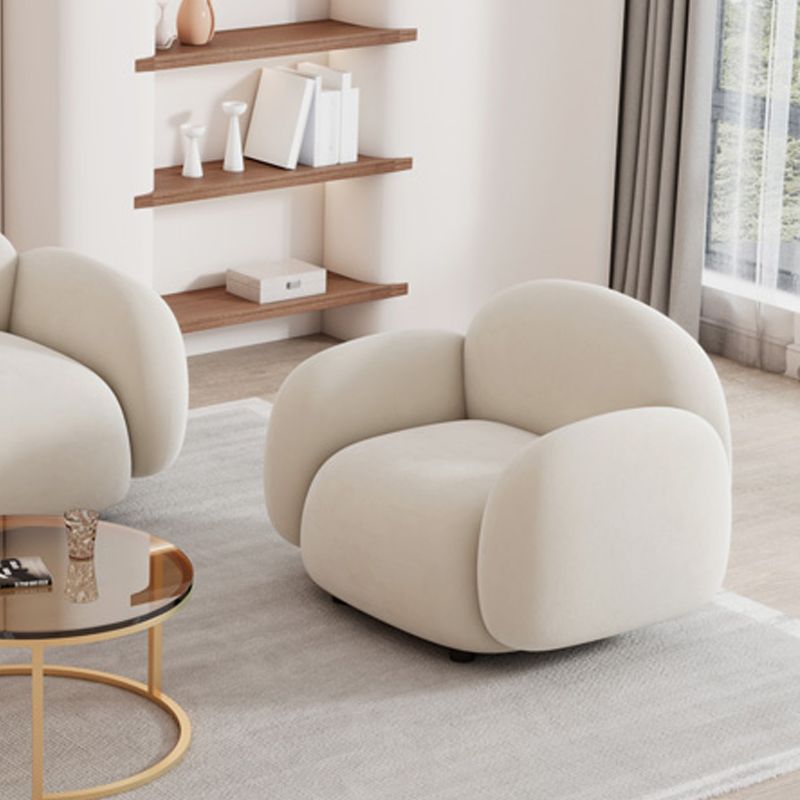 Glam Seating Square Arm White Cushions Standard Living Room Settee