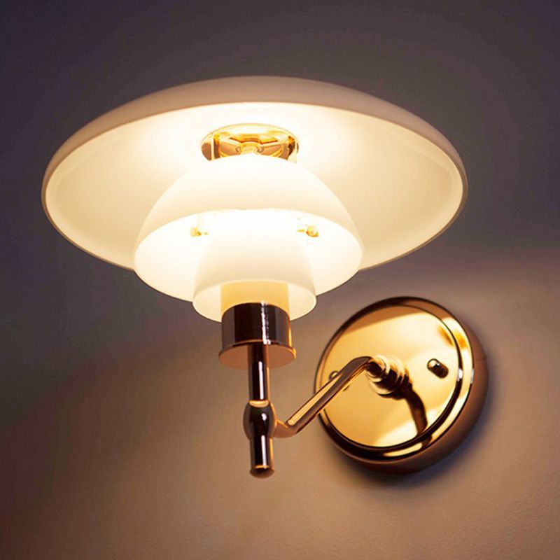 Metal/Glass Wall Light Industrial Polish Finish Lighting for Home