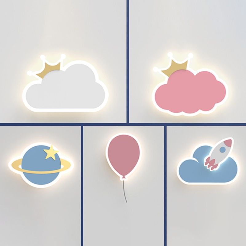 Kids Multiple Shaped Wall Mounted Light Fixture Bedroom Wall Mount Light Fixture
