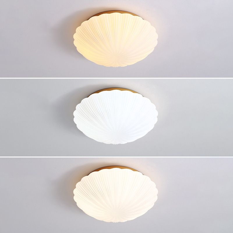 Plafonnier à coque dorée, luminaire de plafond en verre de style moderne