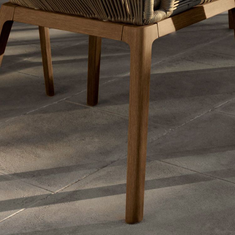 Boho Style Dining Set Stone Rectangular 1/7 Pieces Dining Set