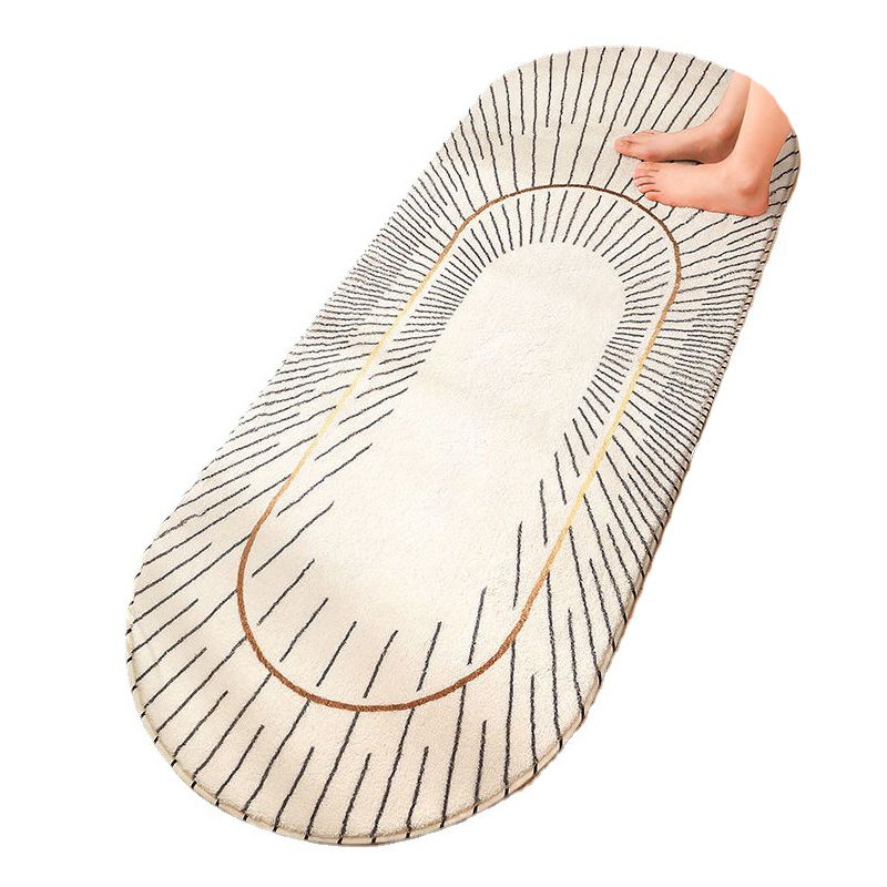 Comfort Modern Area Rug Simple Geometry Pattern Carpet Lamb Wool Washable Indoor Carpet for Bedroom