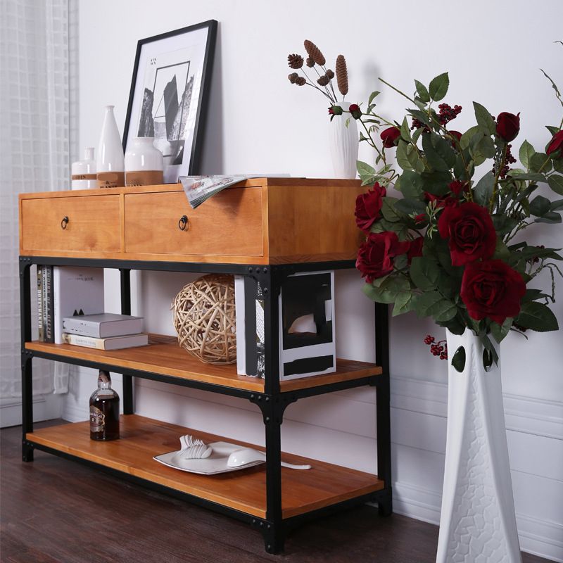 33.5" Tall Wood 2 - Drawer Chest Modern 3 Tier Storage Cabinet