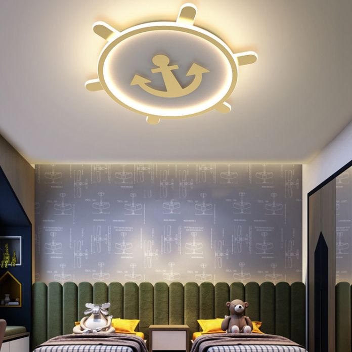 Anchor Flush Mount Ceiling Light 1 Light Acrylic Kids Flush Mount Ceiling Light for Bedroom