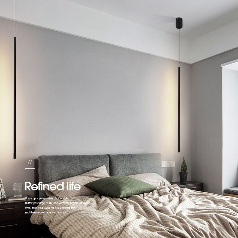 Linearer LED -Anhänger Minimalistischer Aluminium -Nacht