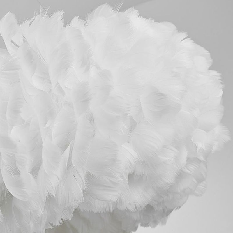 Federhänge -Leuchten modernistische weiße Kronleuchter Anhänger Licht für Schlafzimmer