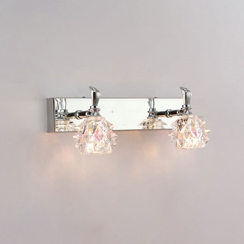 Filmaires d'éclairage de vanité de style miniité minimaliste moderne Lights Vanity Lights avec Crystal Shade