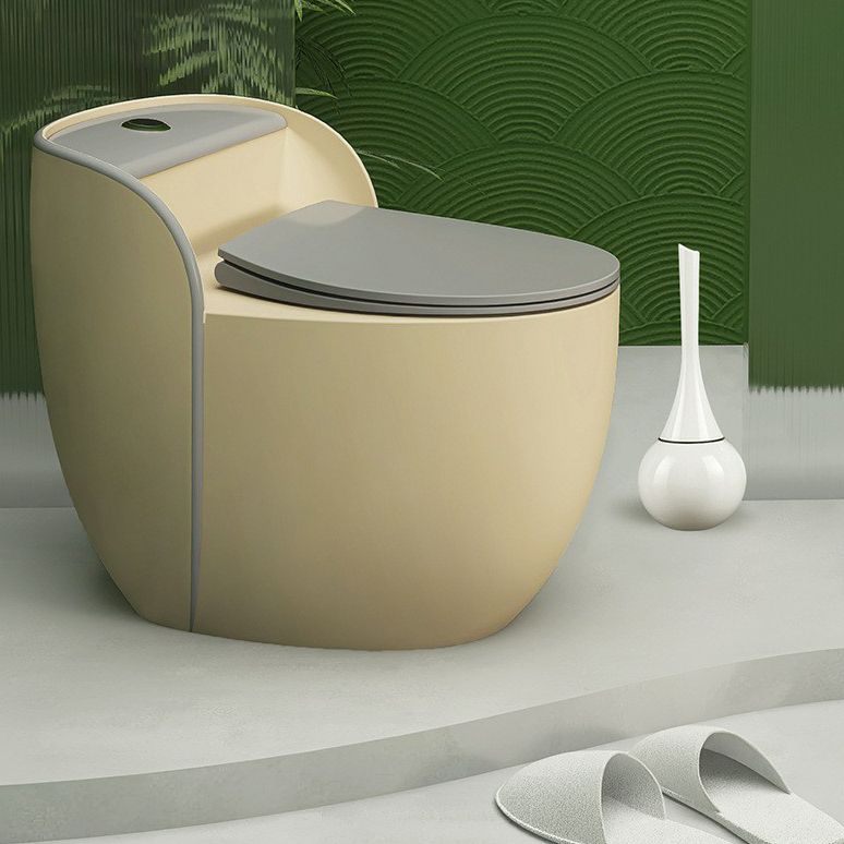 Modern One Piece Round Flush Toilet Floor Mounted Porcelain Toilet Bowl