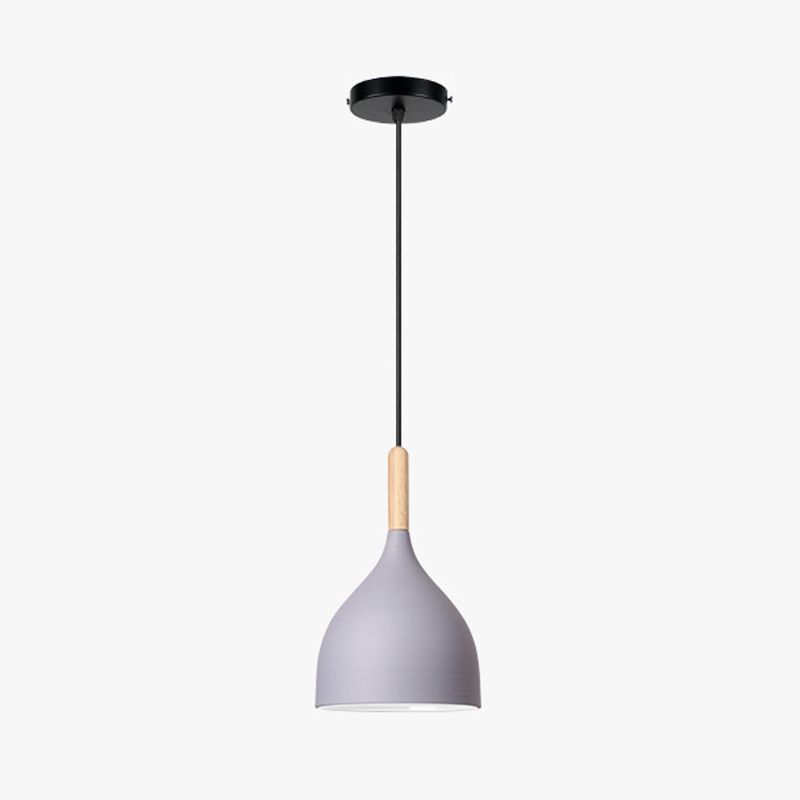 Moderne stijl kom tint hangend licht aluminium 1 lichte hangende lamp voor slaapkamer
