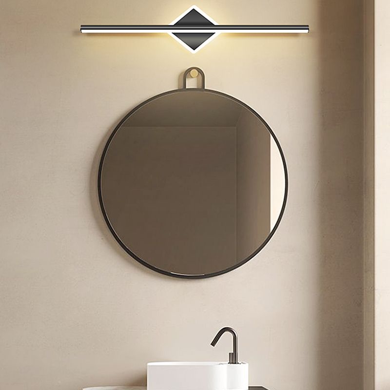 Style moderne de forme linéaire applique en métal métal 2 lumineux légers lumière pour salle de bain