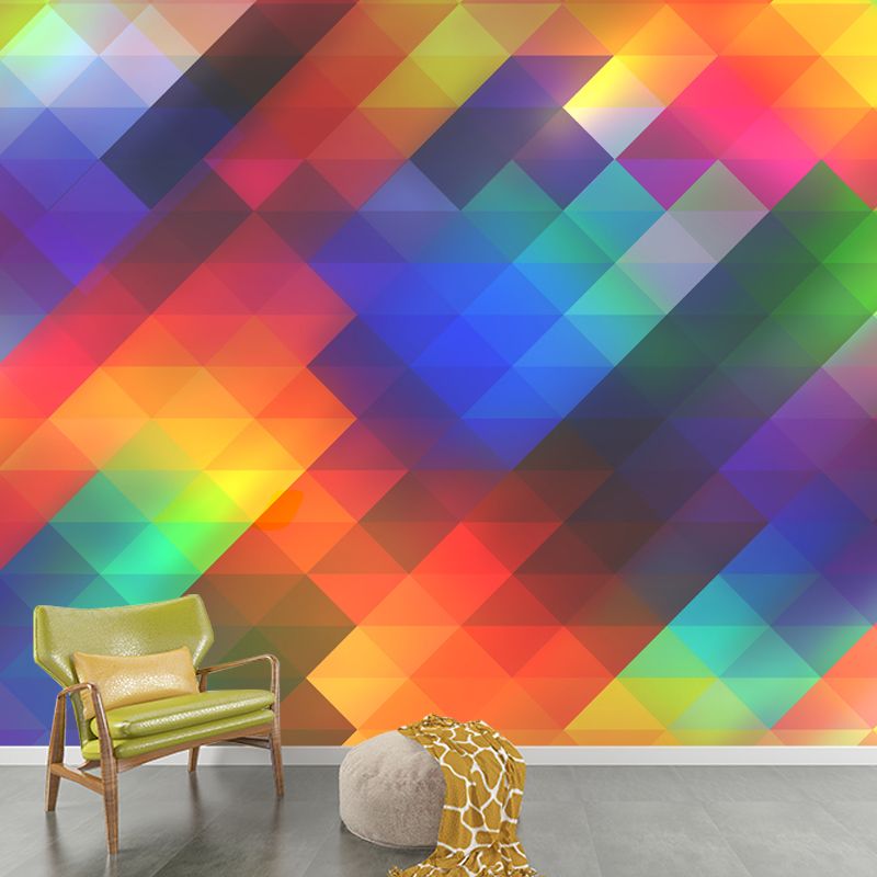 Minimalism Style Geometry Moisture Resistant Wall Covering for Sleeping Room