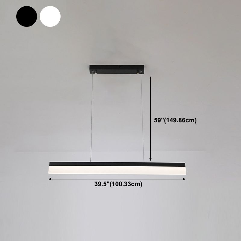 Modern Style Dining Chandelier Lamp Dining Room LED Rectangle Pendant Light Fixture