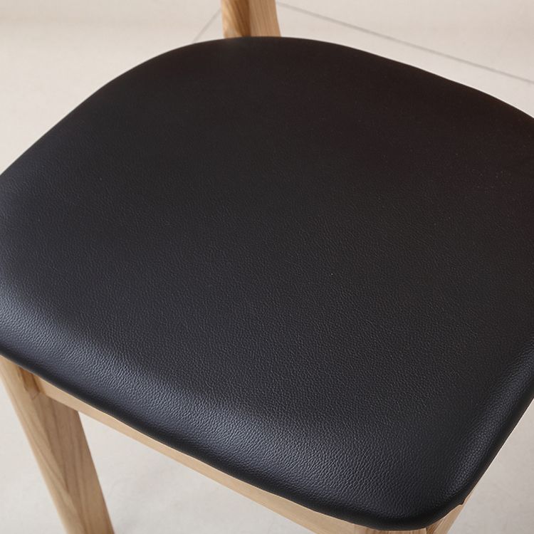 Contemporary Dining Chair 16.5'' Wide Open Side Chair with 4 Wood Legs for Home Use