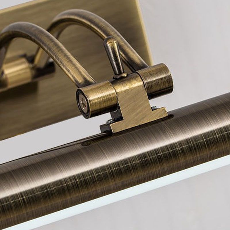 Éclairage de mur de miroir en métal moderne à 1 lumière linéaire