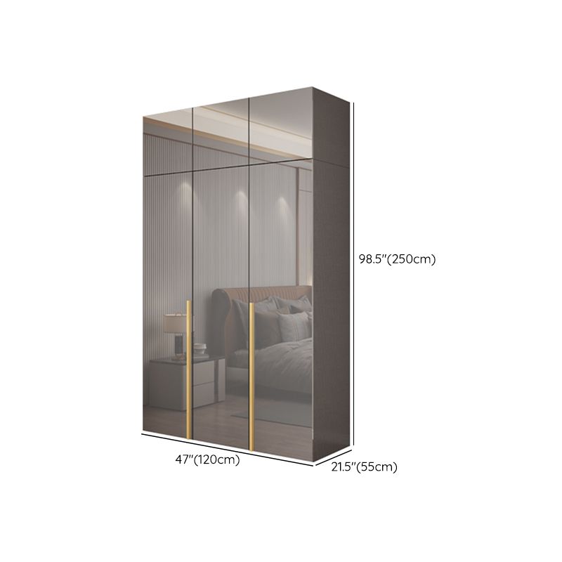 Engineered Wood Wardrobe Closet with Shelves Modern Wardrobe Cabinet for Home