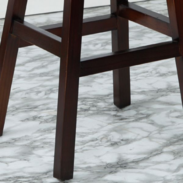 Coffee Shop Wood Counter & Bar Stool Contoured Seat Counter Stool in Brown